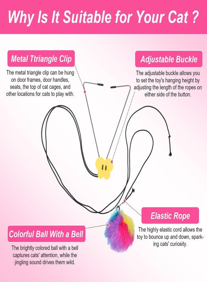 Eldraqth Interactive Cat Toys for Indoor Cats Door Hanging Cats Toys Cat Teaser Toy for Kitten Exercise Self Play Toy Make Fun Excecise - Image 2
